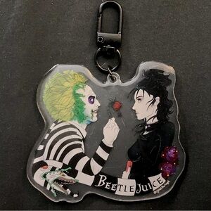 Beetlejuice and Lydia Deetz Acrylic Keychain